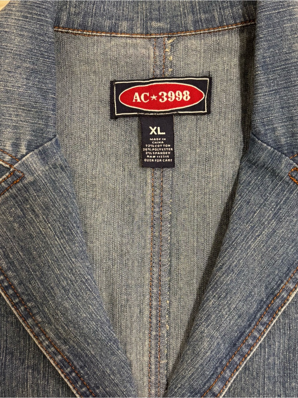 Women's Blue Denim Blazer Jacket - Picture 3 of 5